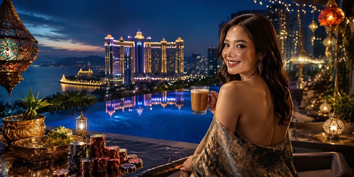 Suasana pertaruhan di kawasan peranginan Genting Highlands dalam gaya Melayu yang penuh warna